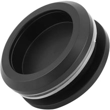 Cargar imagen en el visor de la galería, Tirador-Uñero redondo negro ciego de acero inoxidable para puerta de cristal - accesorios para puertas