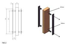 Cargar imagen en el visor de la galería, Tirador doble barra Rustic - accesorios para puertas