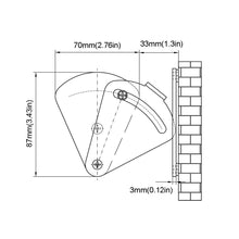 Cargar imagen en el visor de la galería, Medidas cierre de puerta de madera en acero inoxidable sistema Rustic.