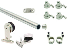 Cargar imagen en el visor de la galería, Kit Puerta Corredera Sienna Madera de acero inoxidable para puertas de hasta 120kg - accesorios para puertas