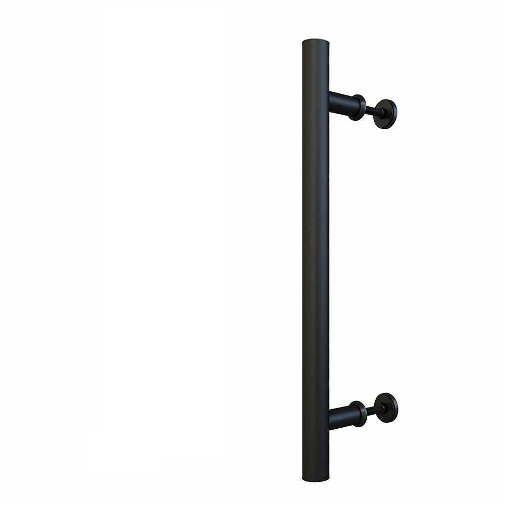 Tirador de acero inoxidable negro para puerta de madera o cristal