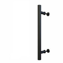 Cargar imagen en el visor de la galería, Tirador de acero inoxidable negro para puerta de madera o cristal.