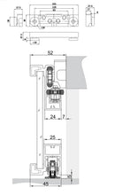 Cargar imagen en el visor de la galería, Kit Corredera Elipse para puertas de vidrio hasta 60kg.
