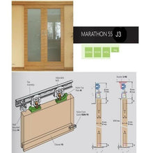 Cargar imagen en el visor de la galería, Kit Marathon 55 para puertas de madera o metal hasta 55Kg. - accesorios para puertas
