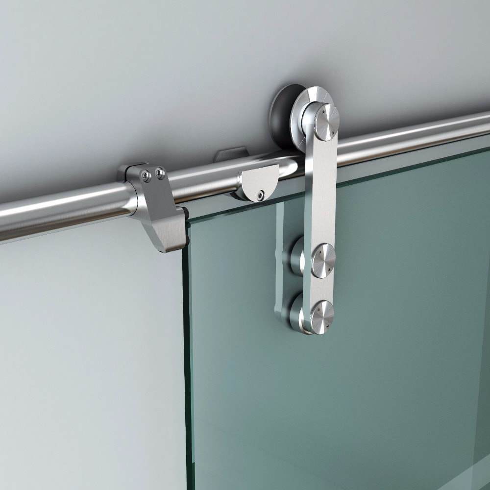 Kit Sienna Cristal de acero inoxidable para puertas de hasta 120kg - accesorios para puertas