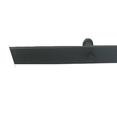 Carril y soportes de acero negro sistema Rustic. - accesorios para puertas