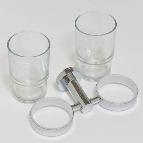 Vaso doble portacepillos de pared - accesorios para puertas