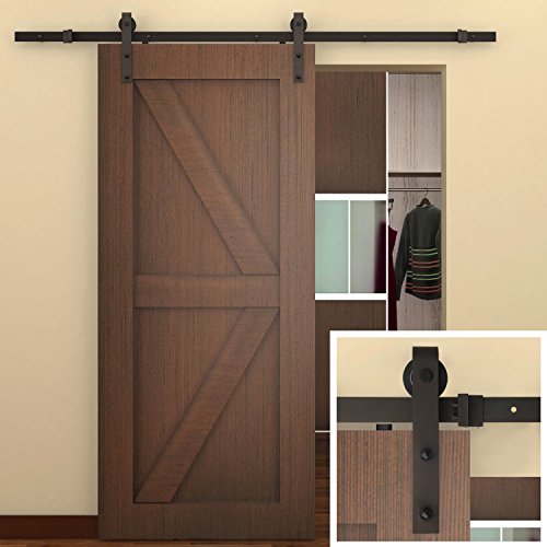 Kit Puerta Corredera Rustic 80 Marrón para puertas de hasta 80kg - accesorios para puertas