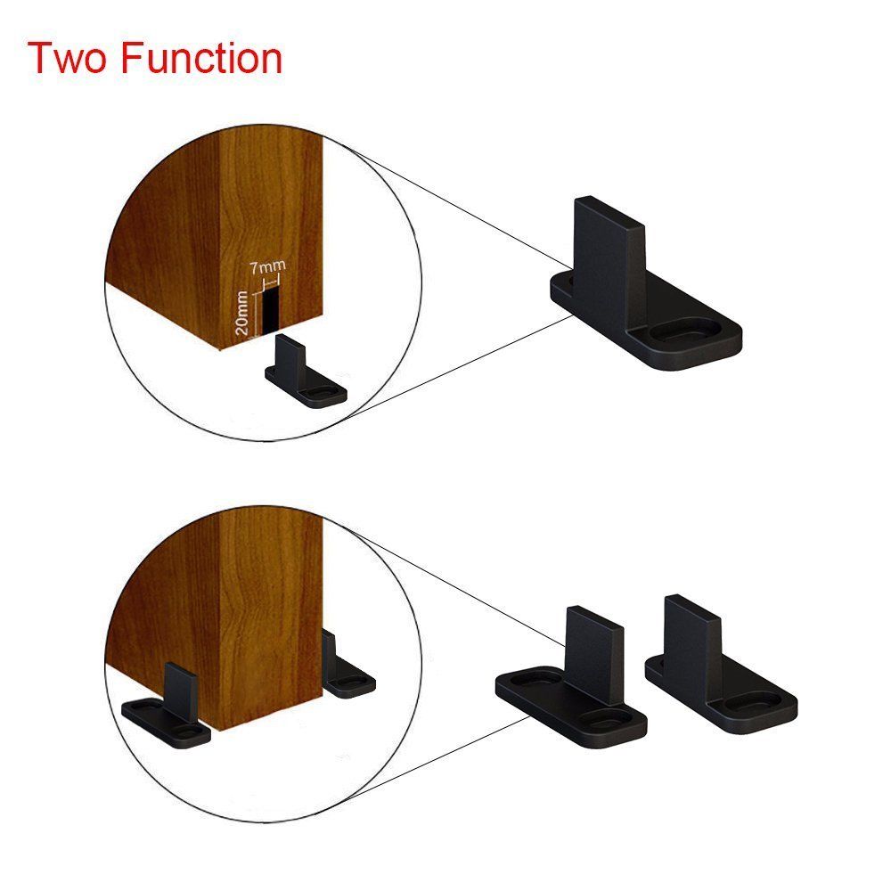Guía inferior ajustable Rustic para puerta de madera